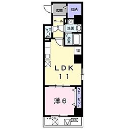 プレシャス 1LDKの間取図画像