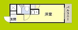 メダリアン巽 ワンルームの間取図画像