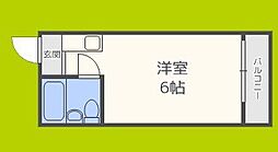 エムロード赤川 ワンルームの間取図画像