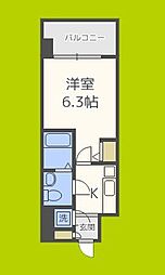 エスリード桜ノ宮レジデンス 1Kの間取図画像