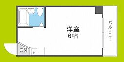 エム・エス・エイ ワンルームの間取図画像