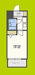 エスリード塚本第2 1Kの間取図画像