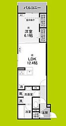 Clashist上住吉 1LDKの間取図画像