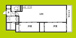 TIO HAVRE 2LDKの間取図画像