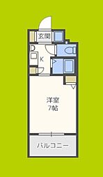 エステムコート心斎橋EASTエリジオン 1Kの間取図画像