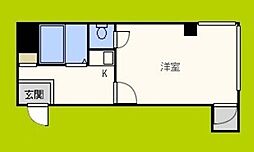 ジオナ新大阪 1Kの間取図画像