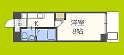 M'PLAZA緑橋 1Kの間取図画像