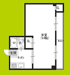 アーバンプラザ ワンルームの間取図画像