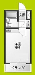 心斎橋レジデンス ワンルームの間取図画像