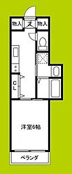 b.shade 1Kの間取図画像