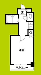 ウェルネス上本町 1Kの間取図画像