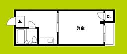 FDS内代 1Kの間取図画像