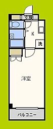パテオ長居 1Kの間取図画像