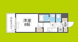 PRESSANCEドームシティ 1Kの間取図画像