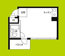 メゾンドレイナ2 ワンルームの間取図画像