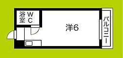 オーシャン今里 ワンルームの間取図画像