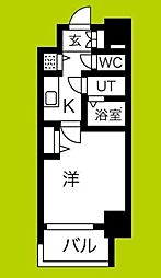 ファステート大阪ドームシティ 1Kの間取図画像