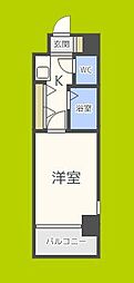 エステムコート大阪城南 1Kの間取図画像