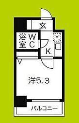 エスリード新大阪第2 1Kの間取図画像