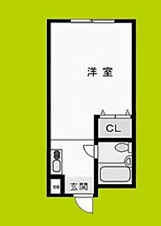 ラ・フォンテ杉本町 ワンルームの間取図画像