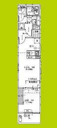 松原市高見の里3丁目アパート 1LDKの間取図画像
