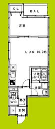 セレスタ 1LDKの間取図画像