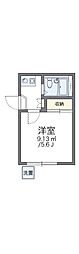 レオパレス佃 1Kの間取図画像