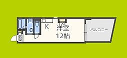 ライフデザイン江戸堀 ワンルームの間取図画像