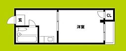 FDS内代 1Kの間取図画像