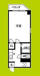 ドエル南堀江1番館 1Kの間取図画像