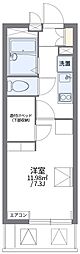 レオパレスサウスリー 1Kの間取図画像