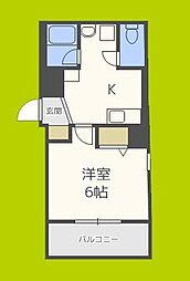 willDo難波w1 1Kの間取図画像