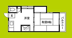 スピリッツハイム大桐 2Kの間取図画像