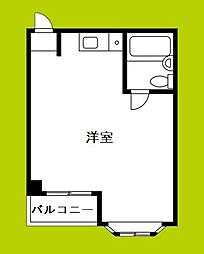 AB67 ワンルームの間取図画像