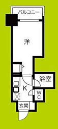 エステムコート大阪城南2 1Kの間取図画像
