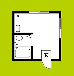 三輝参番館 ワンルームの間取図画像