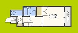 DO大阪港 1Kの間取図画像