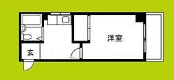 シャンテ大和 1Kの間取図画像