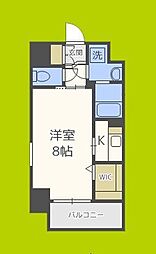 ミラージュパレスミナミホリエ 1Kの間取図画像