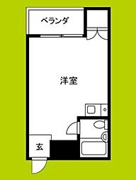 アウトバーンGK ワンルームの間取図画像