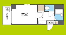 今里西青山ビル 1Kの間取図画像