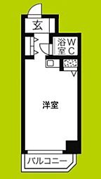 ライオンズマンション難波南第2 ワンルームの間取図画像