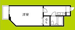 ハイツ城 1Kの間取図画像