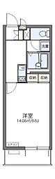 レオネクストアロマルカネハイツ 1Kの間取図画像