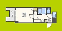 プレサンス難波イーストモダニティ 1Kの間取図画像