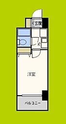 エスリード北梅田第2 1Kの間取図画像