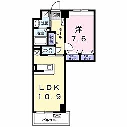 グランユニゾン 1LDKの間取図画像