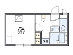 レオパレスNEOZIOUN 1Kの間取図画像