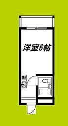オーシャン今里 ワンルームの間取図画像