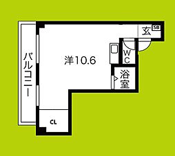 コーポアイズ ワンルームの間取図画像